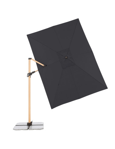 Zahradní slunečník Alu Wood 220 x 300 s boční tyčí | DOPPLER