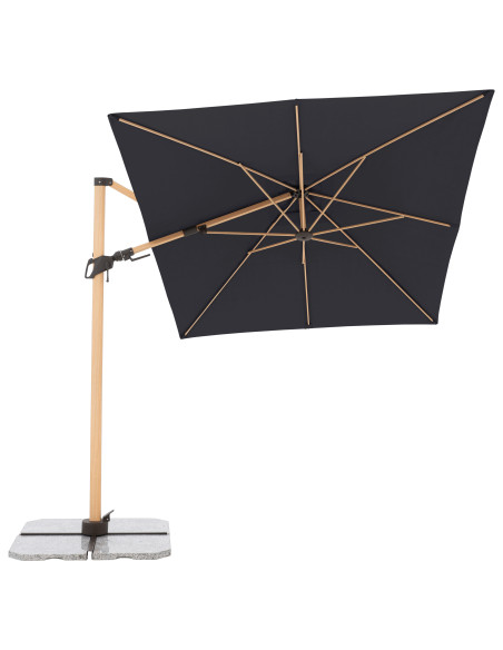 Zahradní slunečník Alu Wood 220 x 300 s boční tyčí | DOPPLER