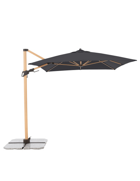 Zahradní slunečník Alu Wood 220 x 300 s boční tyčí | DOPPLER