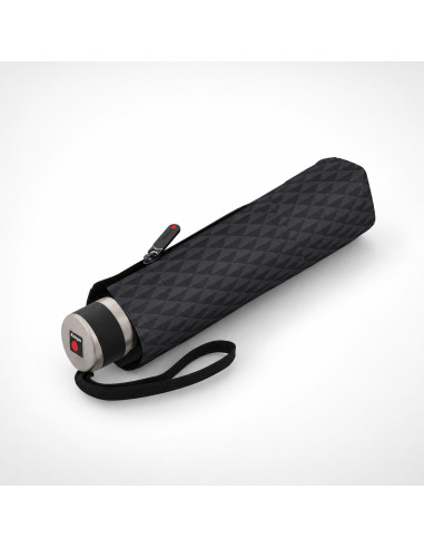 Knirps Chrome Matt Manual Prism Black - elegantní skládací deštník | Doppler CZ