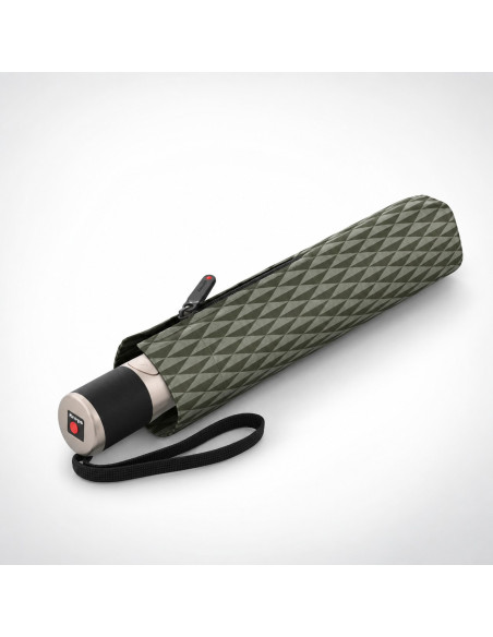 Knirps Chrome Matt Duomatic Prism oliv - elegantní plně automatický deštník | Doppler CZ