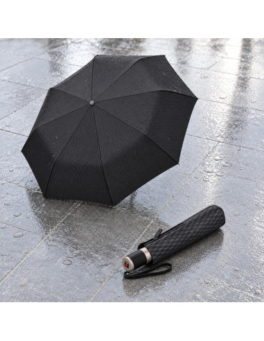 Knirps Chrome Matt Duomatic Prism black - elegantní plně automatický deštník | Doppler CZ