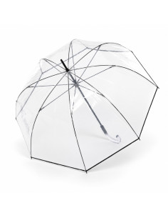 Knirps C.760 Stick Transparent Solid black | Dámský průhledný deštník | Doppler CZ