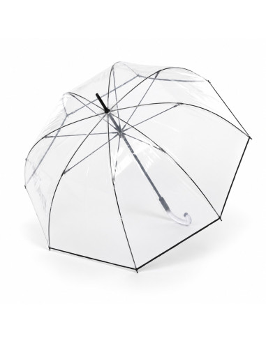 Knirps C.760 Stick Transparent Solid black | Dámský průhledný deštník | Doppler CZ