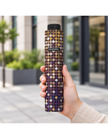Fiber Havanna Twinkle blue | Dámský skládací deštník | Doppler CZ