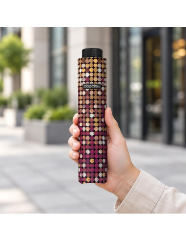 Fiber Havanna Twinkle berry | Dámský skládací deštník | Doppler CZ