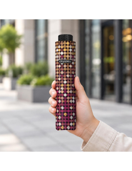 Fiber Havanna Twinkle berry | Dámský skládací deštník | Doppler CZ