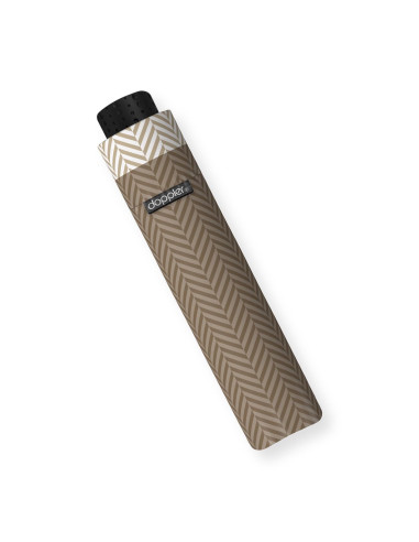 Fiber Havanna Chevron Sand| Dámský skládací deštník | Doppler CZ