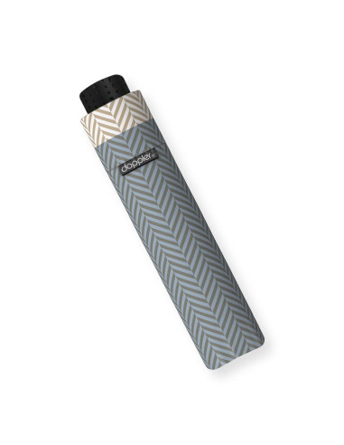 Fiber Havanna Chevron Blue| Dámský skládací deštník | Doppler CZ