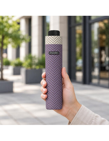 Fiber Havanna Chevron Lilac| Dámský skládací deštník | Doppler CZ
