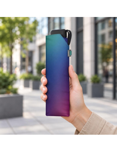 Carbonsteel Mini Slim  Fade Northern Lights | Dámský deštník | Doppler CZ