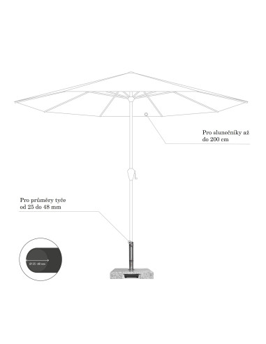 Žulový stojan TROLLEY 30 kg | Žulové stojany | DOPPLER CZ