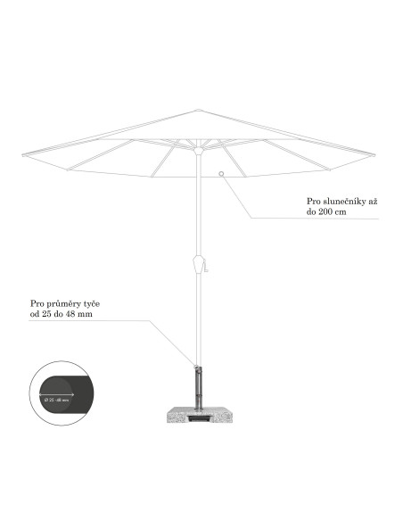 Žulový stojan TROLLEY 30 kg | Žulové stojany | DOPPLER CZ