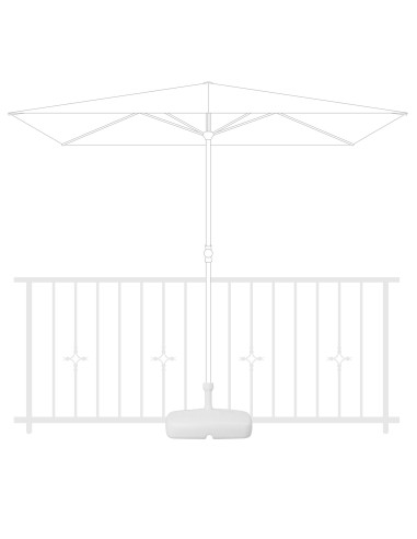 Stojan pro balkónové slunečníky 17 l - PVC bílý | DOPPLER CZ