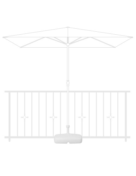 Stojan pro balkónové slunečníky 17 l - PVC bílý | DOPPLER CZ