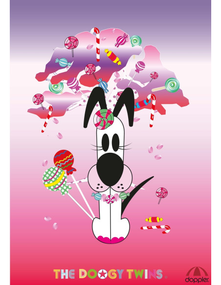 Doogy Cukrovinky - dětský holový deštník | Doppler CZ