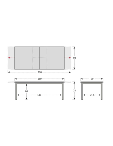 CONCEPT - rozkládací stůl s teakovou deskou FSC® | Doppler