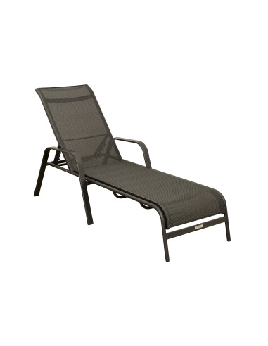 PESARO lehátko antracit káro | Kovová lehátka | Doppler