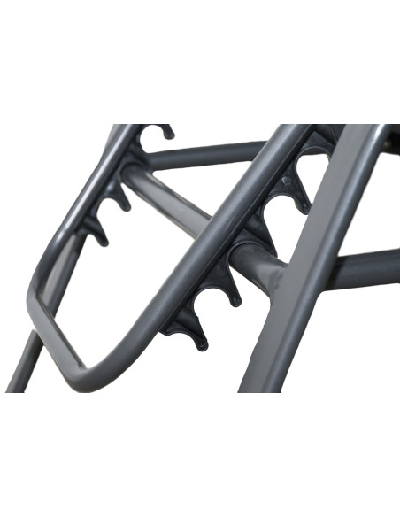 PESARO lehátko antracit káro | Kovová lehátka | Doppler