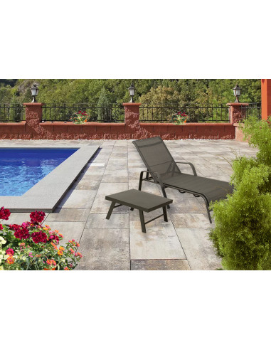 PESARO lehátko antracit káro | Kovová lehátka | Doppler