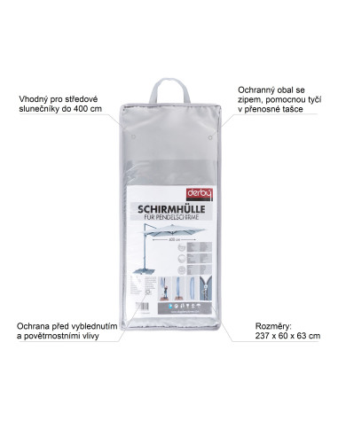 Ochranný obal pro výkyvné slunečníky až do 400 cm | Doppler CZ