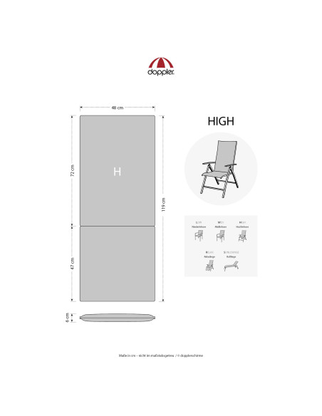 Polstry, sedáky na křesla a židle | Star 7040 vysoký | DOPPLER