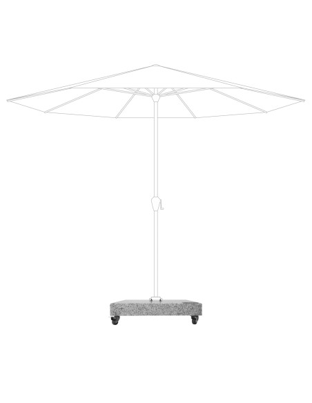 Pojízdný žulový stojan na slunečník 140 kg | DOPPLER CZ