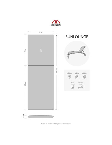 Polstry, sedáky na zahradní lehátka | Spot 2660| DOPPLER CZ