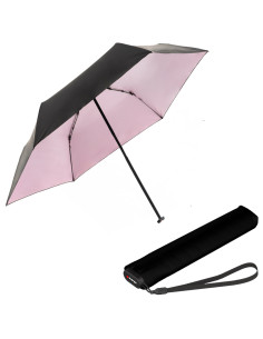 Knirps US050 BLACK WITH ROSE| skládací deštník | DOPPLER
