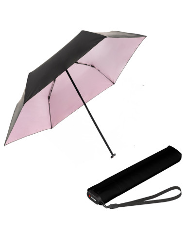 Knirps US050 BLACK WITH ROSE| skládací deštník | DOPPLER
