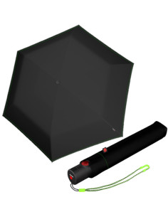KNIRPS U200 Neon black | Plně automatický deštník | Doppler