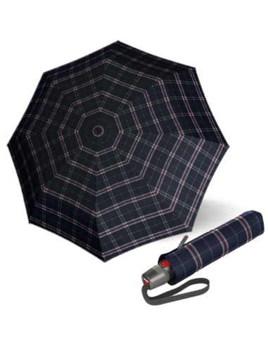 Knirps T200 Check navy | plno automatický deštník | Doppler CZ