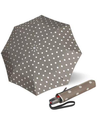 Knirps T200 Dot art taupe | plno automatický deštník | Doppler