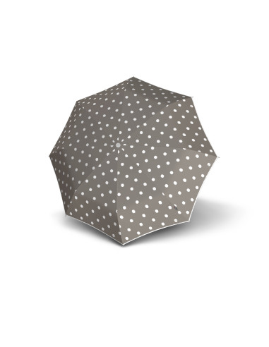 Knirps Dot art taupe | Holový vystřelovací deštník | Doppler