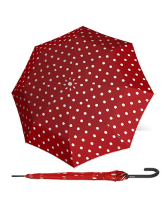 Knirps Dot art red | Holový vystřelovací deštník | Doppler
