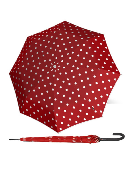 Knirps Dot art red | Holový vystřelovací deštník | Doppler