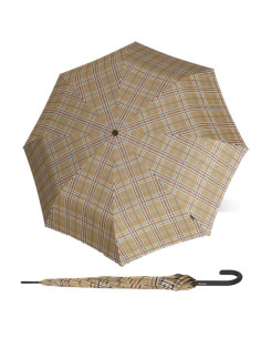 Knirps T.760 Check beige | Holový vystřelovací deštník | Doppler