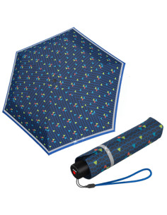 Knirps Rookie Triple Blue Reflective |  lehký skládací deštník | Doppler