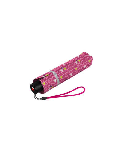 Knirps Rookie Triple Pink Reflective |  lehký skládací deštník | Doppler