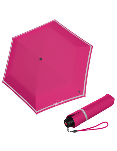 Knirps Rookie Flamingo Reflective |  lehký skládací deštník | Doppler