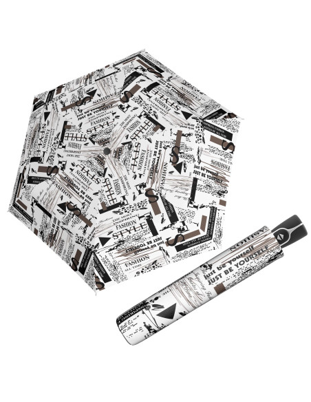 Fiber Magic Scribble White | Dámský skládací deštník | Doppler