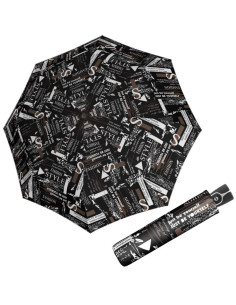 Fiber Magic Scribble Black | Dámský skládací deštník | Doppler