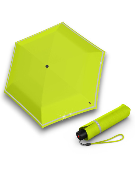 Knirps Lime Reflective |  lehký skládací deštník | Doppler