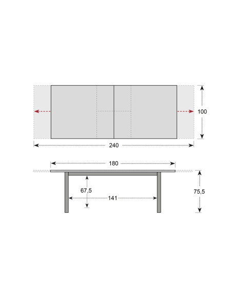 LIVORNO - zahradní rozkládací stůl 180/240x100| Doppler CZ
