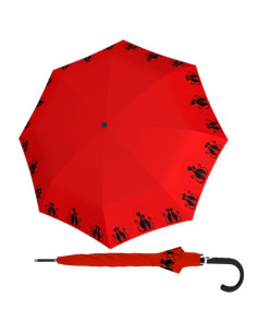 Fiber Flex AC Cats Red Dámský holový deštník | Doppler CZ