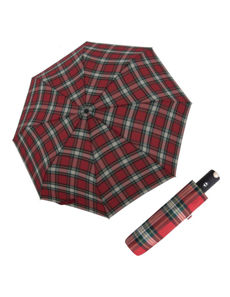 Carbonsteel Magic Check Red | Dámský deštník | Doppler CZ