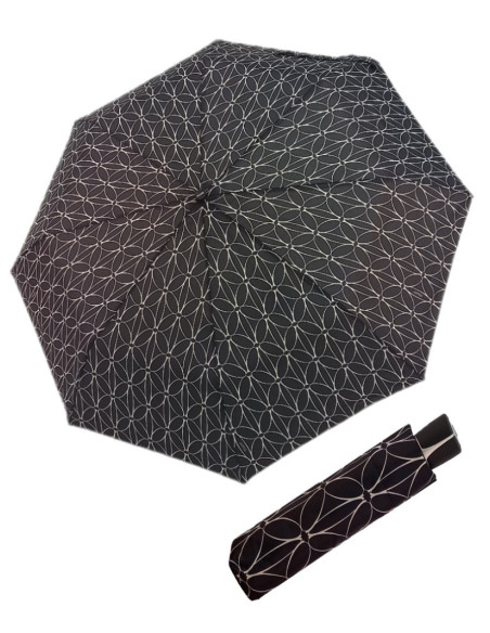 Fiber Mini Black White | Dámský skládací deštník | Doppler CZ