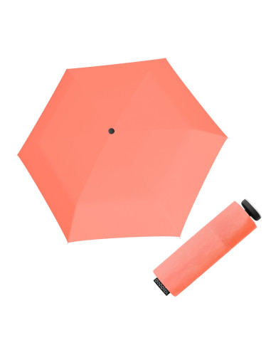 Fiber Mini Compact uni Neon Coral | Dámský skládací deštník | Doppler CZ