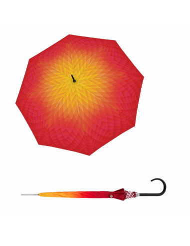 Carbonsteel Long AC Fusion red/yellow | Dámský deštník | Doppler CZ