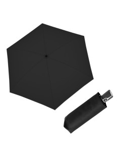 Fiber Micro Flat uni black - dámský/pánský plně automatický deštník | Doppler CZ